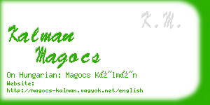 kalman magocs business card